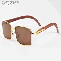 high quality buffalo horn glasses for womens fashion mens sunglasses bamboo wood sunglasses full frame gold silver metal frame cle222c