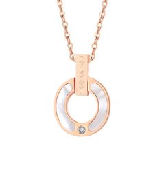 designer necklace jewellery Pendant necklaces diamond Clavicle chain Titanium steel GoldPlated Never Fade Not Cause Allergic Sto5500073