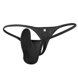 Sissy Mens Thongs Pouch Sleeve Soft Stretch Milk Silk Breathable G Strings Jockstrap Sexy Gay Men Underwear