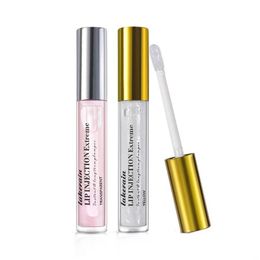 Lip Gloss 2Pcs Instant Volumising Lips Plumper Repairing Reduce Fine Lines Mask Long Lasting Moisturiser Care Oil Sexy Plump Serum D Dhygv