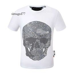 Clothes Pleins Men Halloween Phillip Men T-shirt Tshirts Plain Philipps Designer Costumes designer Designer Animal Attern Casual Breathable Skull Hea 405