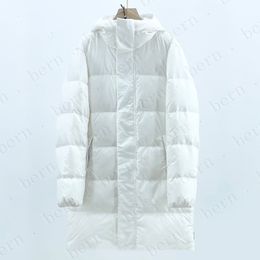Premium Women's Winter Coats Warm Long Down Jacket for Men Women Black and White XS-XXL