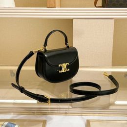 Legal Copy Deisgner Celinss Bags online shop Triumphal Arch genuine leather saddle bag 2023 womens new autumn and winter highend fashion single shoulder tofu carry