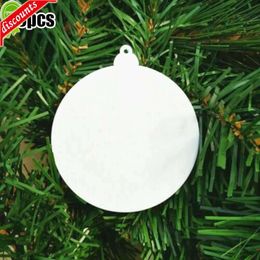 Upgrade 10/20PCS Acrylic Christmas Tree DIY Pendant Decoration Mirror Round Baubles Snowflake Christmas Bell Pendant New Year 2022