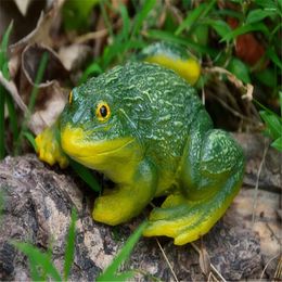 Garden Decorations Cute Resin Decorative Frog Statue DIY Outdoor Bonsai Store Decoration Animal Sculpture For Desk Decor Ornament