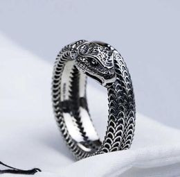 luxury designer Jewelry mens Lovers Ring fashion classic Snake Ring designers Men and Women rings 925 Sterling Silver hiphop ringe6106811