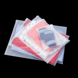 Matte Clear Closet Organiser Storage Bag Tranparent Zipper Plastic Bag Toiletries Socks Underwear Waterproof Poly Bag For Travel204u