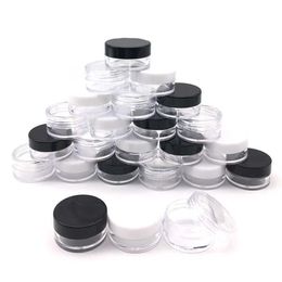 200Pcs Empty Plastic Cosmetic Makeup Jar Pots 2g 3g 5g Sample Bottles Eyeshadow Cream Lip Balm Container Storage Box285f