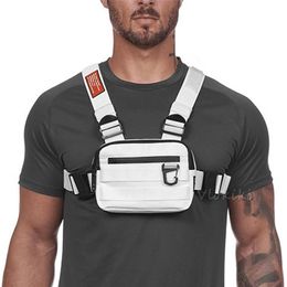 Small Chest Rig Men Bag Trendy Tactical Outdoor Streetwear Strap Vest Chest Bags For External Hook Sport Chest Pocke G176 220621265h