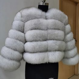 Women's Fur Faux Fur MAOMAOKONG 2024 Natural Real Fox Fur Coat Women's Jackets Winter Furry Vest Luxury Beige Khaki Short Leather Female Clothing 231208