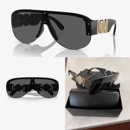 Summer Sunglasses Man Woman Unisex 4391 GB1 87 Sunglasses Men's Black Gold Dark Grey Lenses Shield 48mm with box232q