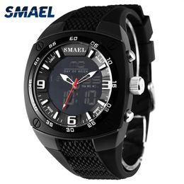 SMAEL Men Analogue Digital Fashion Military Wristwatches Waterproof Sports Watches Quartz Alarm Watch Dive relojes WS1008253o