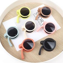 Sunglasses Children Round Folding Vintage Sun Glasses For Kids Girls Boys Summer Uv400 Classic Pocket Eyewear 2022Sunglasses179U