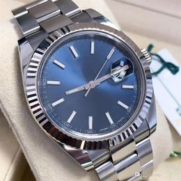 Fashion Blue Mens womens 36 41 mm Stainless Steel ladies Mechanical Automatic movment Watch Men Watches Wristwatches251l