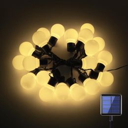 Strings 20 LED Bulbs Solar Powered Lamp String Lights Outdoor Holiday Home Curtain Garden Xmas Party Anniversary Christmas Decorat301A