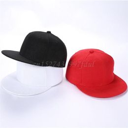 Ball Caps 22 Styles Women Men Summer Hip Hop Style Baseball Cap Flat Bill Brim Blank Solid Color Adjustable Size Classic Snapback270J