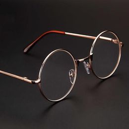 1 0 1 5 2 0 2 5 3 0 3 5 4 0 Retro Metal Round Reading Glasses Finished Diopter Unisex Presbyopia Women Men Sunglasses258f