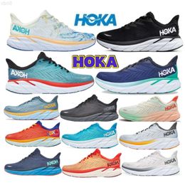 8Men Women Hoka Casual Shoes Hokas Bondi 8 Carbon x 2 Clifton 8 Cloud Blue Fog Shell Coral Peach Parfait One Sneakers Designer Trainers size 36-45