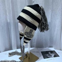 Nana Anime Shinichi Okazaki Caps Ladie Winter Hand Knitted Bomber Hat Cosplay Street Ear Protection Warm Wool Tassel Russian Hat 2256G