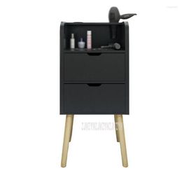 Hooks Simple Hair Salon Cabinet With 2 Big Drawer For Shop Beauty Mirror Side Solid Wood Leg Air Blower Tools Storage2720