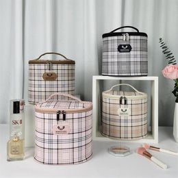Korean Version Of PU Bucket Storage Bag Large Capacity Waterproof Cosmetic Case Travel Portable Toilet Bags & Cases262S