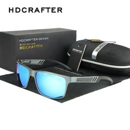 HDCRAFTER Aluminum Magnesium Polarized Sunglasses Men Driving Square Sun Glasses for Male Eyewear masculino263b