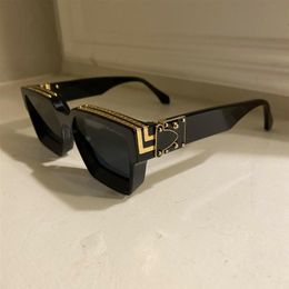 Unisex Millionaire Sunglasses Frame Colour Black Gold w Box Fashion Sunglasses Man Woman Goggle Beach Sun glasses UV400 Top Quality274C