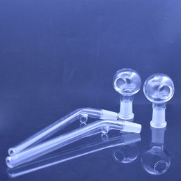 Newly Designed 15cm Curved Glass Oil Burners Pipe 10mm Female Dome Oil Nail with Glass Pipe Water Pipes Cheapest Price