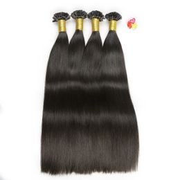 High Quality Shiny Soft European Nail U Tip Human Hair Extensions