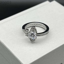 Designer Viviene Westwoods New Viviennewestwood Western Empress Dowager Saturn Diamond Ring Net Red Highgrade Feeling Zircon Opening Adjustable Ring the Same As o