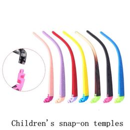 Fashion Sunglasses Frames Children Silica Temples Snap-on Color Silicone Pair Multi-color Optional Glasses Legs AccessoriesFashion250L