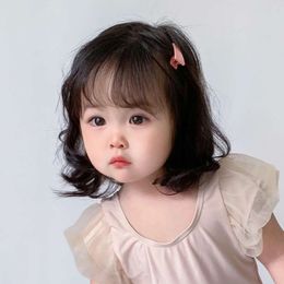 Children's Baby Girl's Wig, Cute Short Curly Hair, Natural and Fashionable Head, Daily Photo Cover, Fluffy Hair Cover