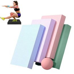 Yoga Mats TPE Yoga Mat Soft Thickened Exercise Pad Foam Balance Cushion Gym Pilates Block for Stability Strength Training Physical Therapy 231208