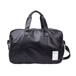 Duffel Bags Large Men PU Leather Travel Duffle Bag Women Hand Luggage Waterproof Sports Gym Weekend Handbag Business Mochilas276u