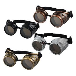 Whole- Unisex Vintage Victorian Style Steampunk Goggles Welding Punk Glasses Cosplay Glasses Sunglasses Men Women's Ey218m