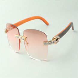 Designer XL diamond sunglasses 3524025 with orange wood arms glasses Direct s size 18-135mm235E