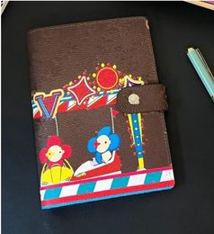 Luxury Bags Sunflower Women men Money Clips Wallets Panda Cheque Vivi Notebook Diary Graffiti Brown Letter Scrapbook Notepad UNISEX Card Holders Notebooks L25459