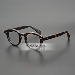 JackJad Top Quality Acetate Frame Johnny Depp Lemtosh Style Eyewear Frame Vintage Round Brand Design Eyeglasses optical glasses fr255Q
