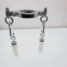 Stainless Steel stimulate Ball Pendant Stretcher Device BDSM Training CBT Toys Adults Cock Ring