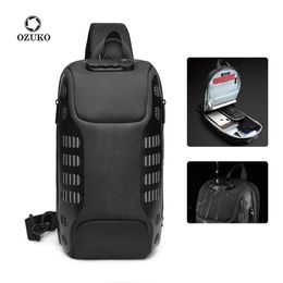 Whole factory ozuko brand leather shoulder bags are popular this year Lightweight wear-resistant men chest bag outdoor sports 272c