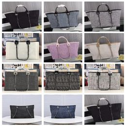 Shopping Bag Luxury Tote Bags Women's Denim Jeans Bag Handbag Fashion Designer with Lifting Chain285O