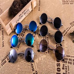 2017 Unique Design Gothic steampunk sunglasses Restore ancient ways round frame metal frame Men Women glasses female eyewear oculo311L