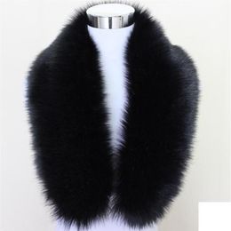 Fashion-n Unisex Faux Fox Fur Collar Scarf Shawl Neck Men Women Wrap Stole Scarves Faux Raccoon Fur Winter Collar312P