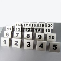 Stainless Steel Table Number Cards Wedding Restaurant Cafe Bar Table Numbers Stick Set For Wedding Birthday Party Supplies 1-50 1-271d