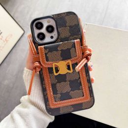 Cover For Cases Iphone Luxury Phone Designer Fabric Denim Phones Cases For Iphones 13 13Pro 12 11 Pro Backpack Case Pluggable Card