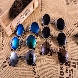 2017 Unique Design Gothic steampunk sunglasses Restore ancient ways round frame metal frame Men Women glasses female eyewear oculo2602