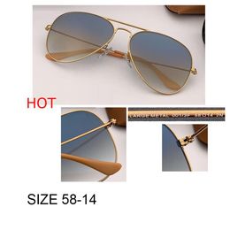 Vintage brand designer aviation Classic Sunglass Women Men gradient Eyeglasses Street quality 58 55 62 glass lens glass Oculo270r