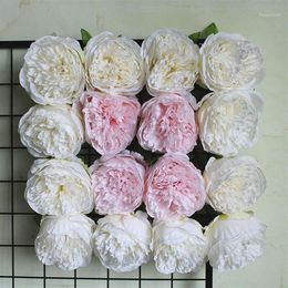 Large Peony flower heads party wall wedding Road led Arch DIY decoration peonies silk Artificial flowers flores artificiales1272I