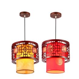 Chinese Wooden Tea house Pendant Lamps Restaurant Chandelier Vintage Traditional Dining Room Ceiling Lighting Balcony Hanging lamp319Q