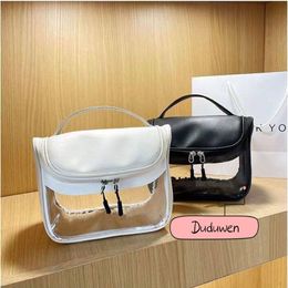 23X18X13cm fashion makeup bag C letters classic PVC transparency comsetics storage bags 2c gift for travel269A